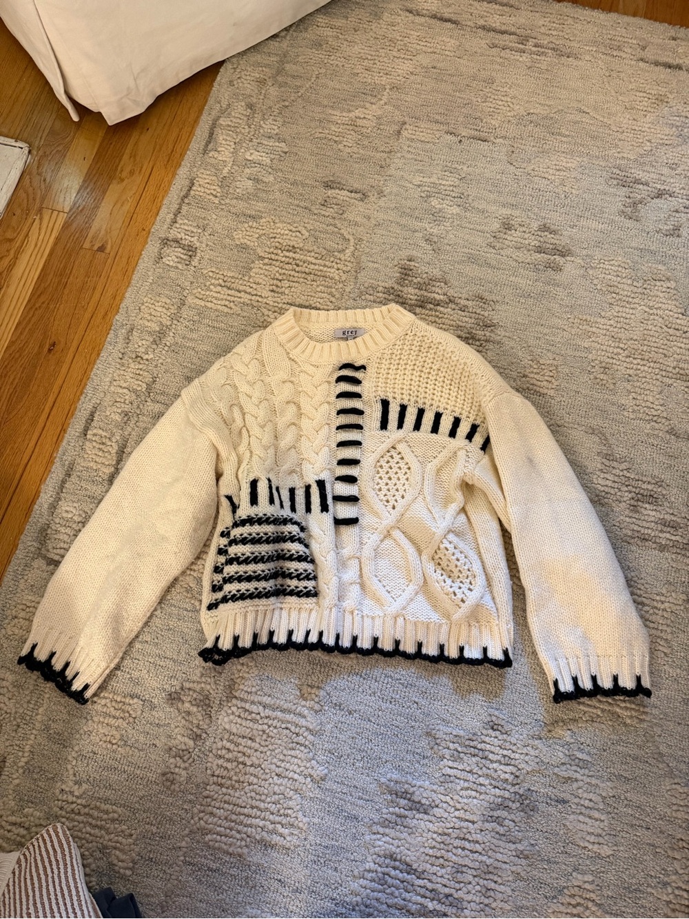Oversized Grey Bandit Sweater